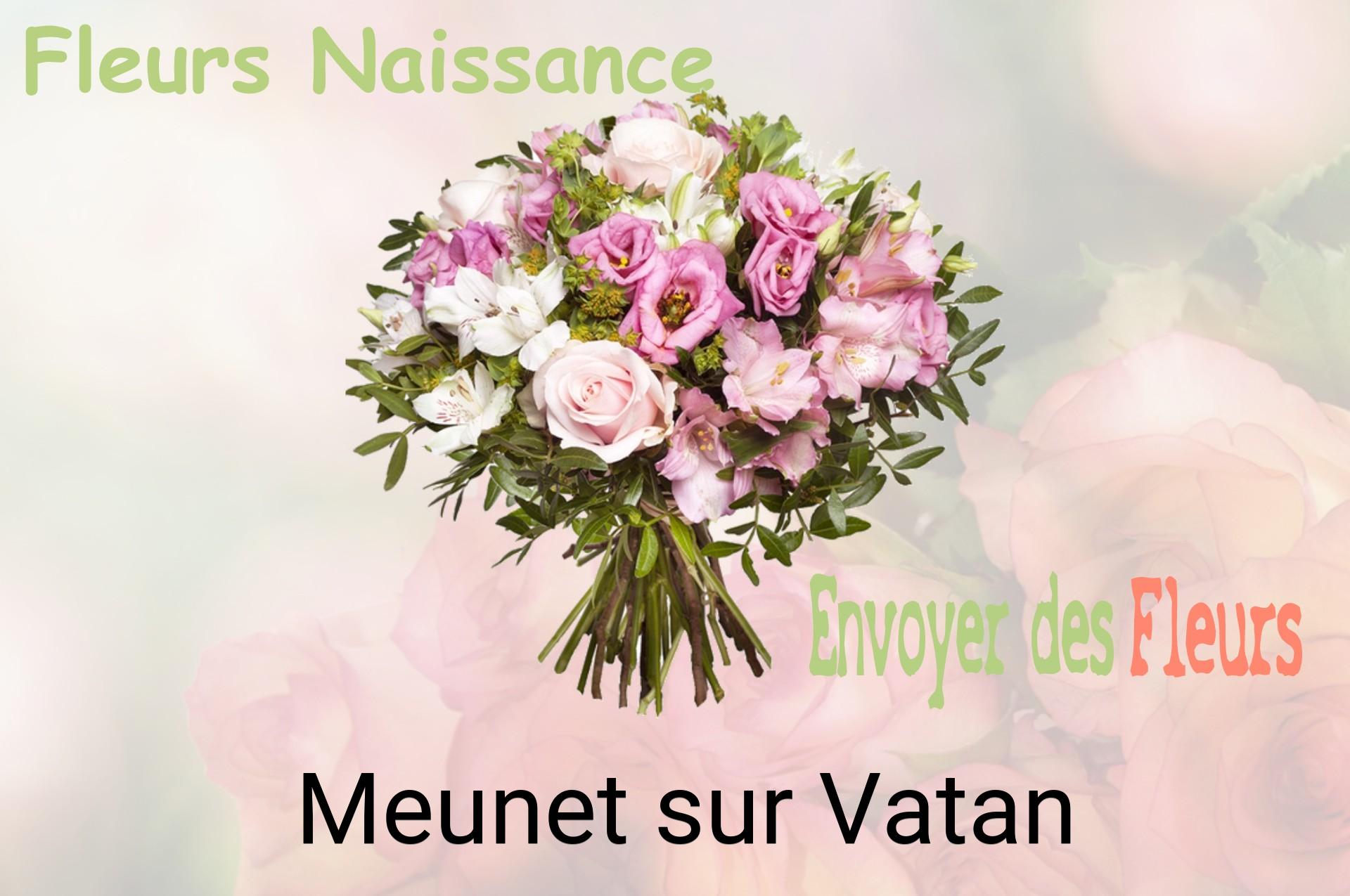 Bouquet de fleurs de naissance livré à Meunet-sur-Vatan